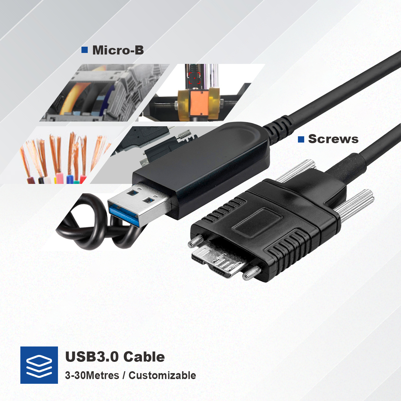 30meter High Flex USB3 Industrial Cable for Dynamic Environments