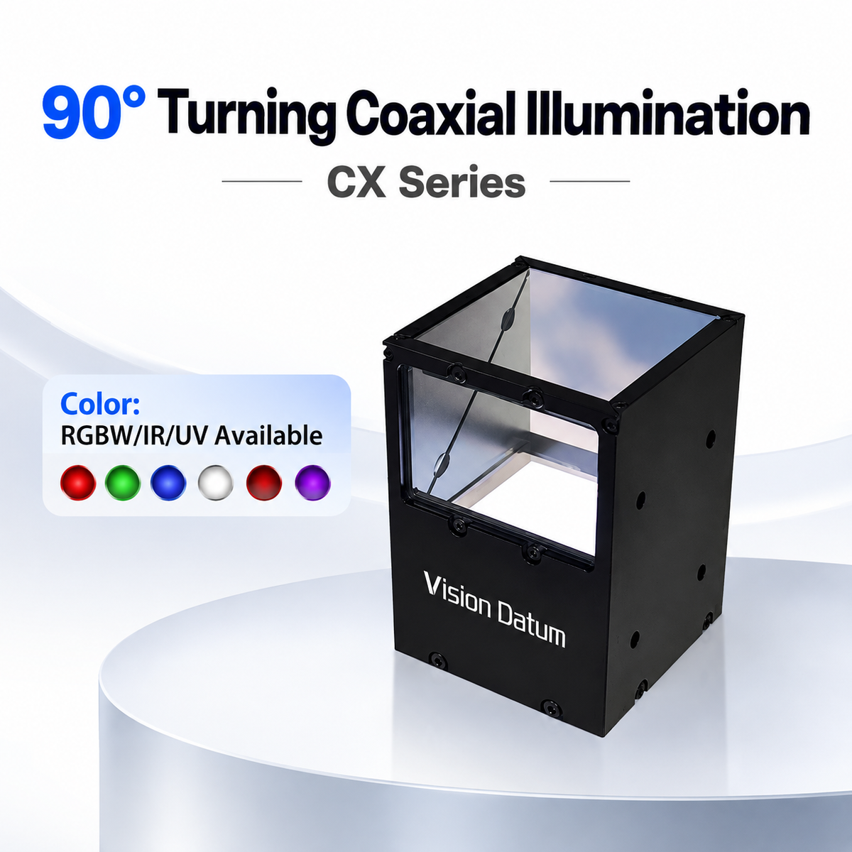 RGBW/IR/UV 90° Turning Coaxial Illumination For LED Location Alignment