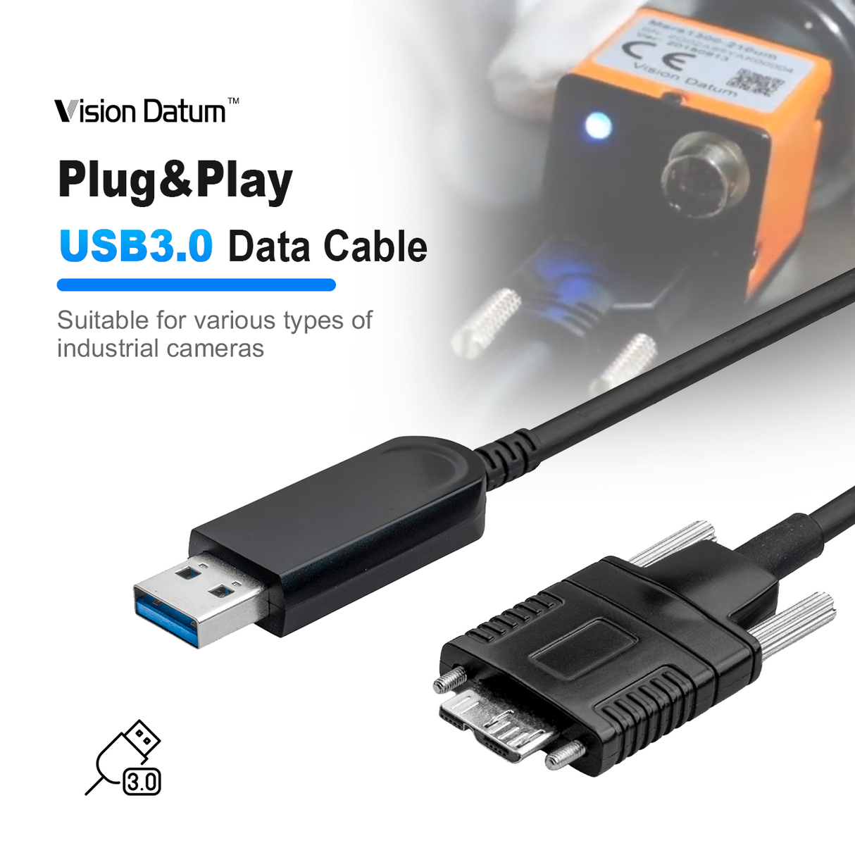 3/5meter USB 3.0 (Type-A) to USB 3.0 (Micro-B)  With Locking Screws