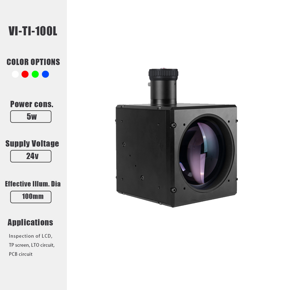 90° Turning Telecentric Illumination for Precise Inspection & Measurement | TI Series