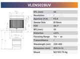VLEN-UV 1.1" - 1.6" C-Mount / T-Mount Large Format UV Lens