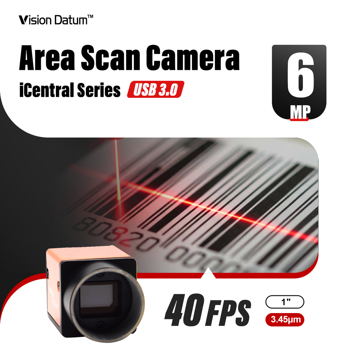6mp 60fps IMX178 USB3.0 Rolling Shutter Camera iCt90M/CU60A-Pro