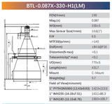 BTL-H1 Series 1" C-Mount Bi-Telecentric Lenses for Component Measurement - Vision Datum