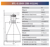 BTL-H1 Series 1" C-Mount Bi-Telecentric Lenses for Component Measurement - Vision Datum