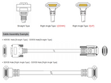 Camera Link cable connecting industrial camera and frame grabber for automated inspection systems