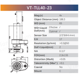 Liquid telecentric lens used in robotic guidance and industrial automation vision systems