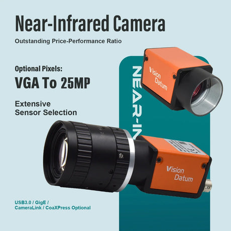 Free SDK 400-1100nm NIR Near Infrared Camera GigE C-Mount For Inspection - Vision Datum