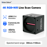 GAL 4K-40CCNIR 4k 40KHz Line Scan RGB Near Infrared Camera For Defect Detection - Vision Datum