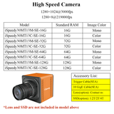 1280×124 Pixel 3000-219000fps High Speed Video Camera iSpeedy30MT13M/C-SE