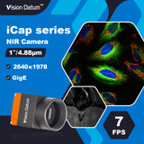 iCap-NG51 5MP NIR camera with GigE Vision interface for industrial and scientific imaging applications