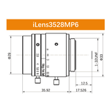 iCentral 1/1.8" 6MP C-Mount Low Distortion Industrial Machine Vision Lenses - Vision Datum