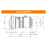 iCentral 1.2" 25MP C-Mount Low Distortion Industrial Machine Vision Lenses - Vision Datum