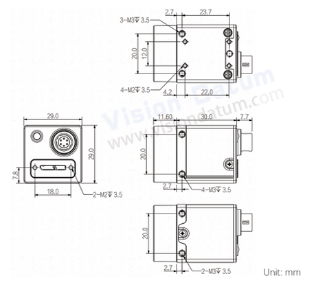 IMX178 6MP 60FPS 2.4μm 1/1.8" Rolling Shutter Camera iCt90M/CU60A-Pro - Vision Datum