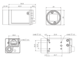 IMX249 industrial GigE camera with four-side mounting for OEM machine vision integration