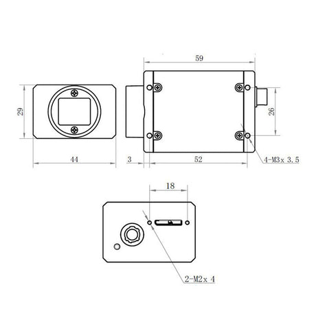 IMX267 9MP 30FPS 3.45μm 1" Global Shutter Camera - Vision Datum