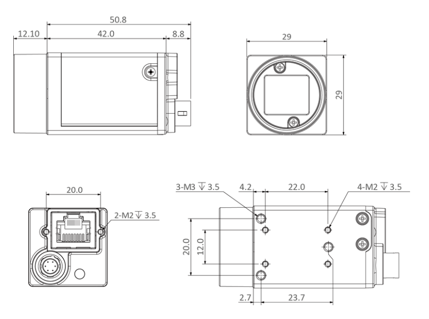 IMX297 GigE global shutter camera for barcode reading and motion analysis applications