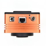 Industrial GigE SWIR camera with Sony IMX990 integrated into a machine vision system for automated inspection and factory automation