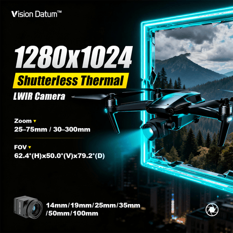 iVaS-1280LW-SL 1280x1024 Shutterless LWIR Thermal Camera for UAV - Vision Datum
