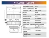 LEMxxCBMP8 2/3" C-Mount Fixed Lenses | 2MP / 8MP / 10MP | 5–100mm for Area Scan Cameras - Vision Datum