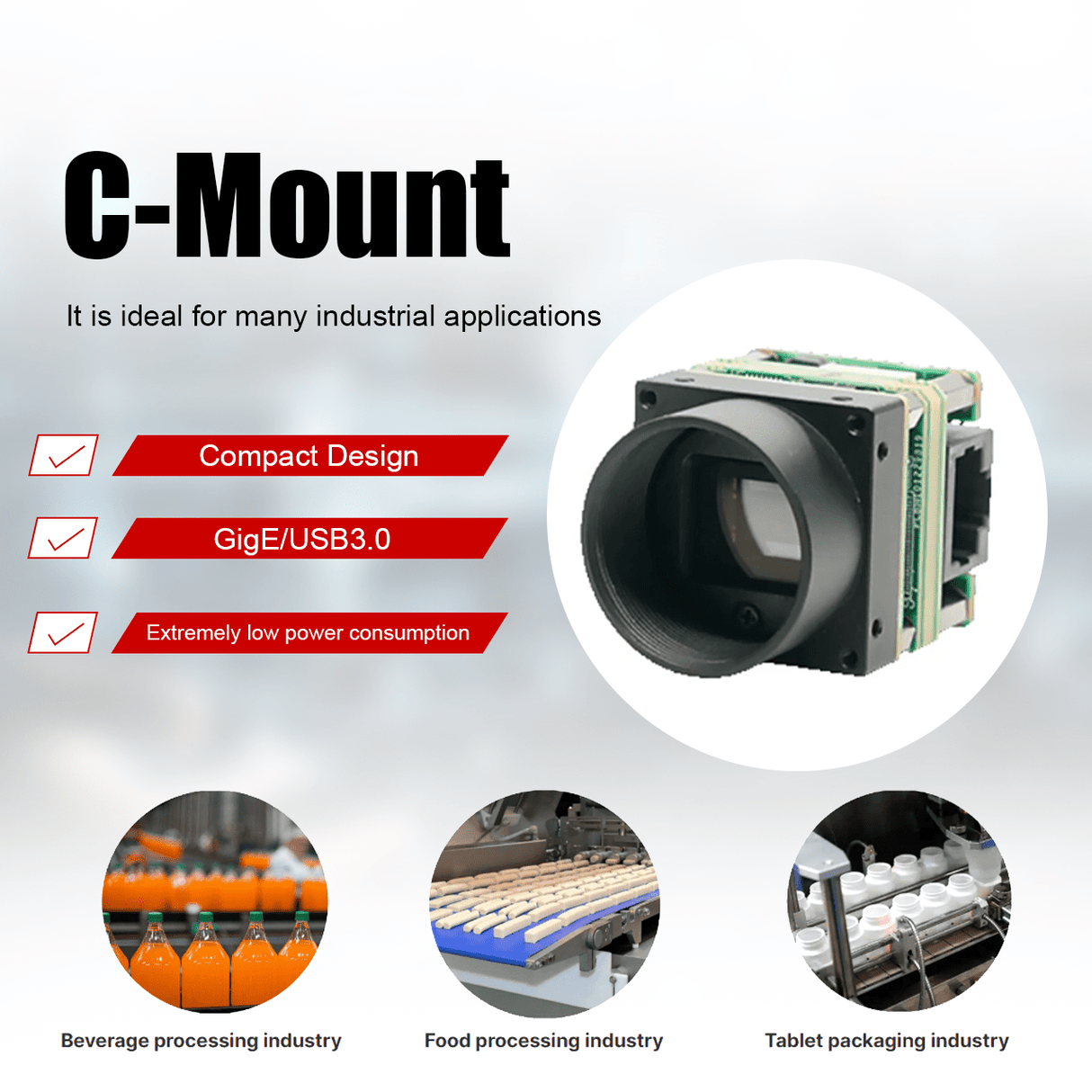 LEO 4020S-21UC-BC 4032X3036 1/1.7" C-Mount USB3.0 Board Level Camera - Vision Datum
