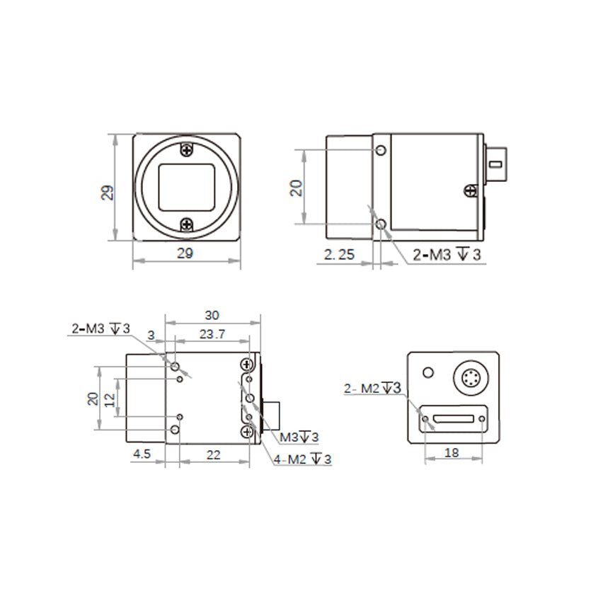 LEO2 1440S-250UC/UM 250FPS IMX273 1.6MP 3.45 μm 1/2.9" USB 3.0 Global Shutter Camera - Vision Datum
