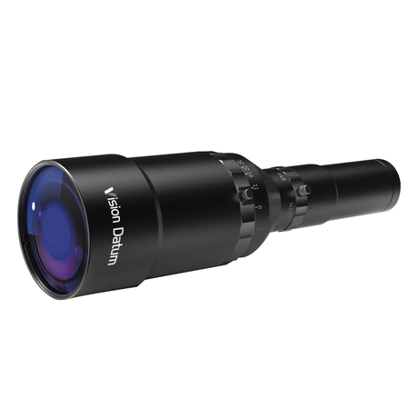 SWIR telephoto lens used for long range semiconductor inspection and material analysis in 400 to 1700nm infrared range