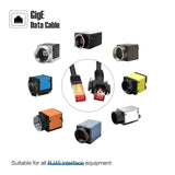 RJ45 with locking stud 10M GigE Cables High Flexibility Camera Data Cable - Vision Datum