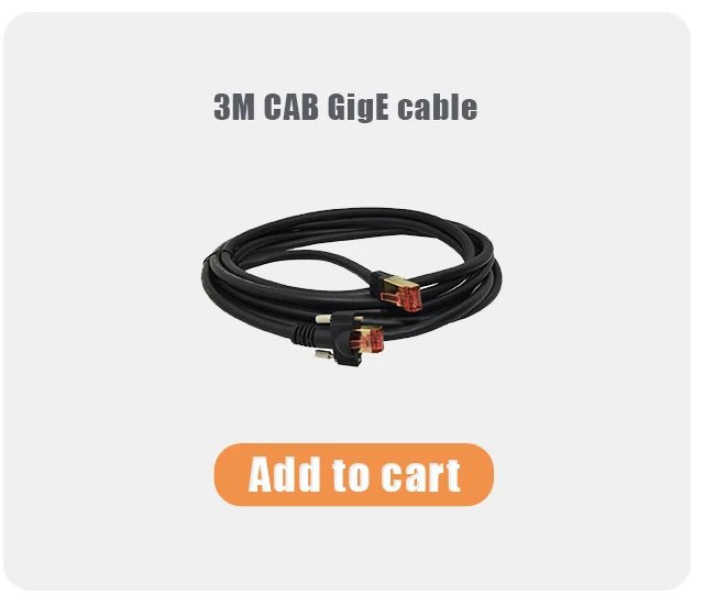 RJ45 with locking stud 10M GigE Cables High Flexibility Camera Data Cable - Vision Datum