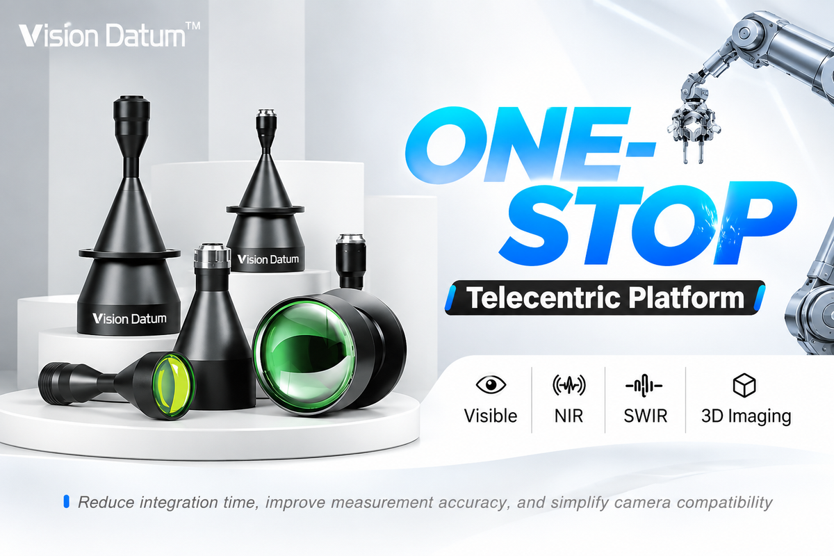 One Telecentric Lens Platform for Multi-Spectral Imaging