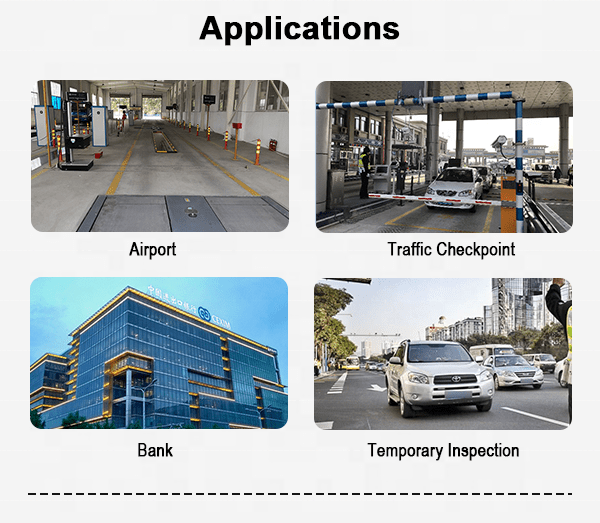 UVSS Line Scan Under Vehicle Scanning System Mobile Car Inspection Scanner Number Plate Recognition for Security Checking - Vision Datum