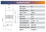 VLEN-UV 1.1" - 1.6" C-Mount / T-Mount Large Format UV Lens - Vision Datum
