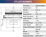 VT-LHF/T-MP5 5MP Large Format F/T Mount Lens for 4K Line Scan Cameras - Vision Datum