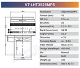 VT-LHF/T-MP5 5MP Large Format F/T Mount Lens for 4K Line Scan Cameras - Vision Datum