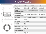 16k3.5μ 116mm Focal Length V-mount high resolution Line Scan Lenses - Vision Datum