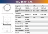 16k5μ V-mount 66mm Sensor Size high resolution Line Scan Lens - Vision Datum