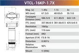 16k5μ V-mount Line Scan Lenses - Vision Datum