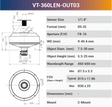 360°Outer Surface C-Mount Lenses - Vision Datum