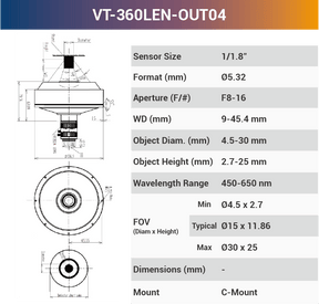 360°Outer Surface C-Mount Lenses - Vision Datum