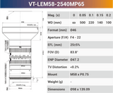 65MP Large Format Industrial Lens – 3.2μ High Resolution, 8K Line Scan Compatible - Vision Datum