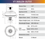 360°Outer Surface C-Mount Lenses - Vision Datum
