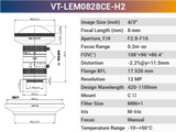 4/3'' 10MP C-Mount Ultra Low Distortion CCTV lens For Machine Industrial Camera - Vision Datum