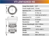 4/3'' 10MP C-Mount Ultra Low Distortion CCTV lens For Machine Industrial Camera - Vision Datum