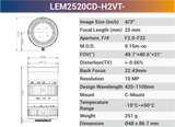 4/3'' 10MP C-Mount Ultra Low Distortion CCTV lens For Machine Industrial Camera - Vision Datum