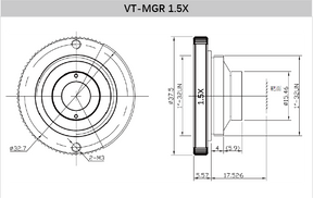 Industrial Lens Magnifier 1.5x 2x 2.5x 4x - Vision Datum