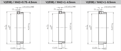 V-Mount to C-Mount Adapter Ring for Industrial Lenses