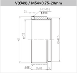 Lens Holder for V-Mount Lens and Threaded Adapter - Vision Datum