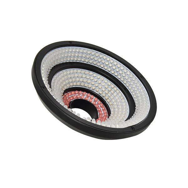 AOI RGB ring light for PCB component inspection and detection of missing or misaligned parts