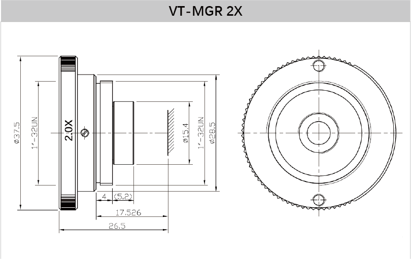 Industrial Lens Magnifier 1.5x 2x 2.5x 4x - Vision Datum