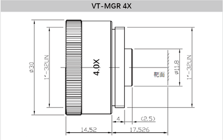 Industrial Lens Magnifier 1.5x 2x 2.5x 4x - Vision Datum