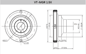 Industrial Lens Magnifier 1.5x 2x 2.5x 4x - Vision Datum